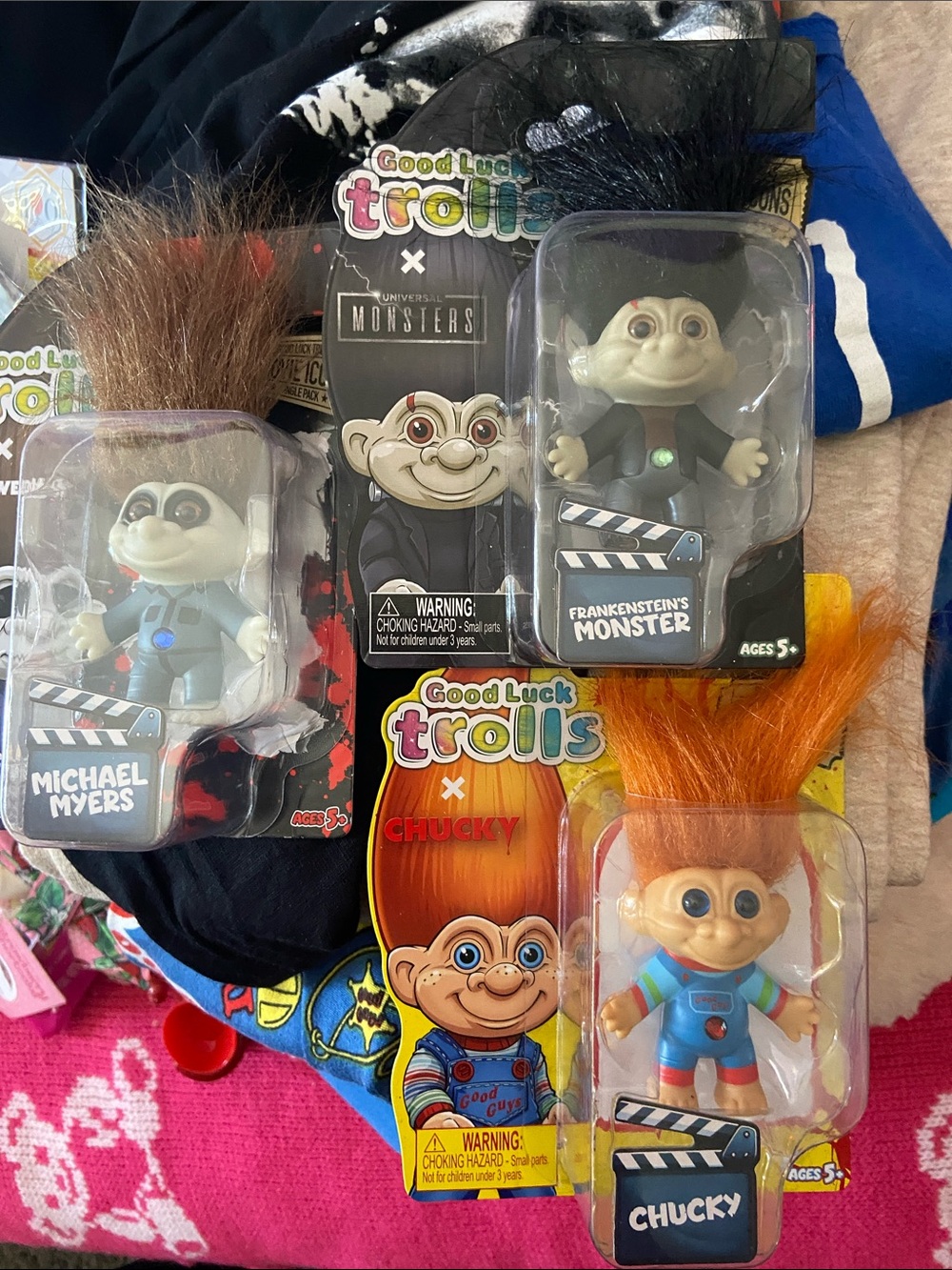 Chucky & Friends Collectible Dolls - Orange, Black, Brown, White trolls